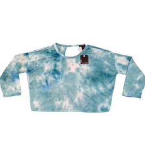 NWT ALIGN COLLECTIVE CROP TIEDYED SWEATSHIRT WITH OPEN BACK SZ. XL